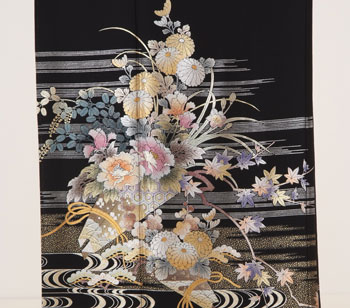 1340-金彩四季の花